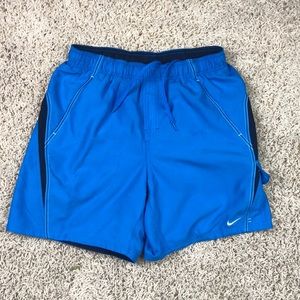 Nike Athletic Shorts Blue Mens Medium